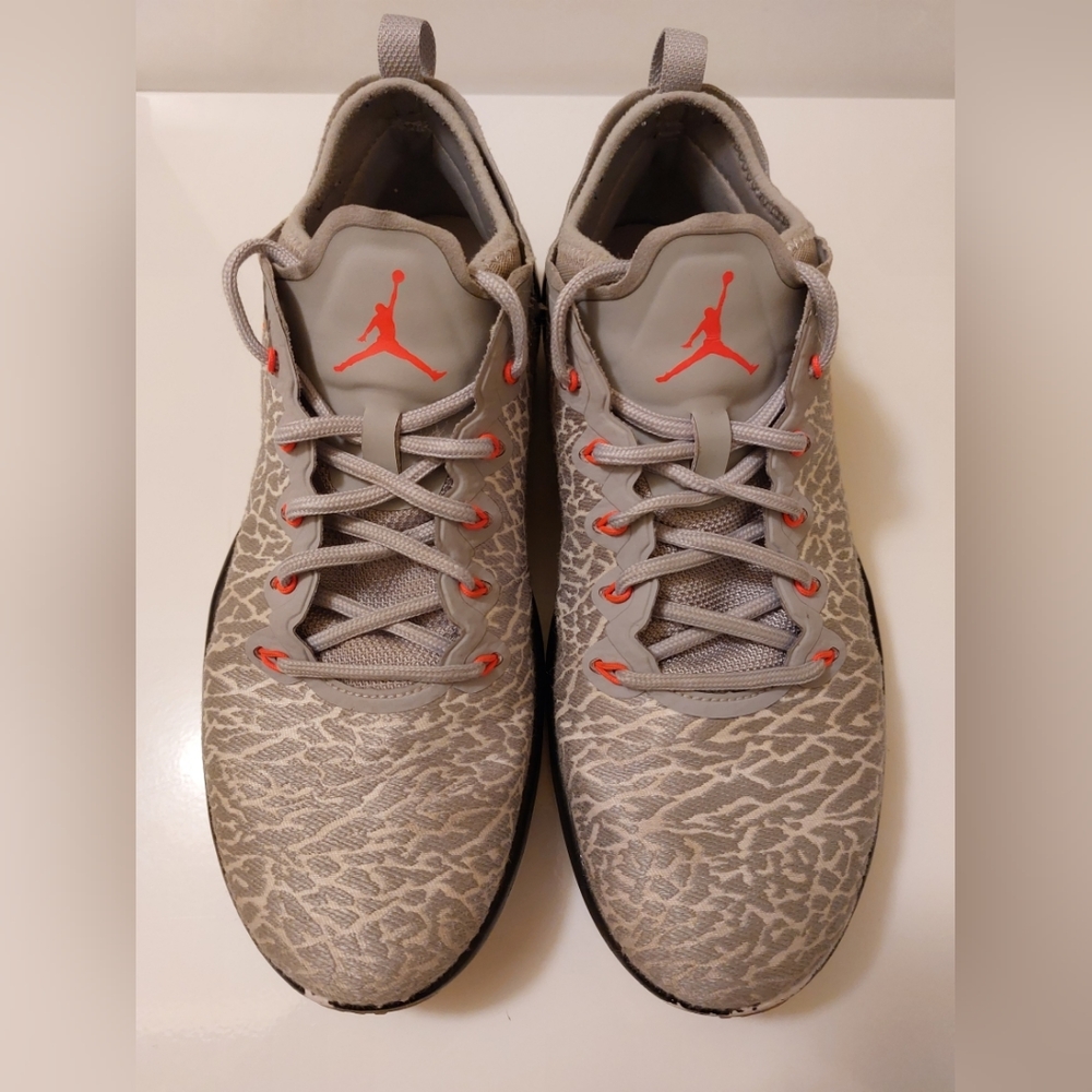 Men's Nike Jordan Trainer 1 Low White Infrared 23 Wolf Grey Shoes Size 8.5